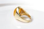 Vintage Gouden Ring Met Barnsteen, Sieraden, Tassen en Uiterlijk, Ringen, Goud, 18 tot 19, Goud, Met edelsteen