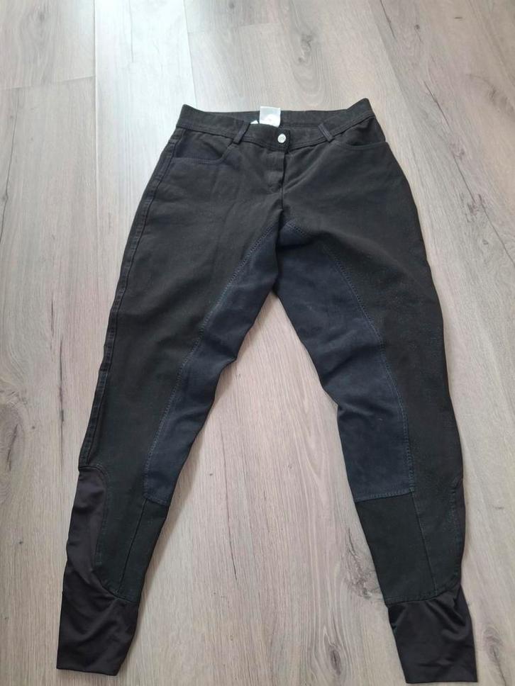 Gave rijbroek met glitters/strassteentjes en leren zitvlak, Dieren en Toebehoren, Paardrijkleding, Zo goed als nieuw, Dames, Onderkleding