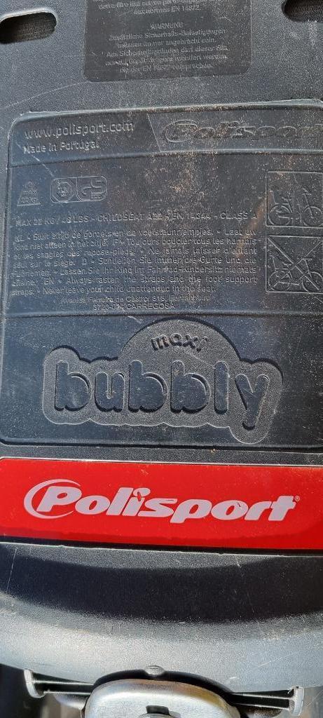 kinder fietsstoel Maxi Bubbly met beugel!!!!!, Fietsen en Brommers, Fietsaccessoires | Fietsstoeltjes, Gebruikt, Achterzitje, 9 t/m 36 kg