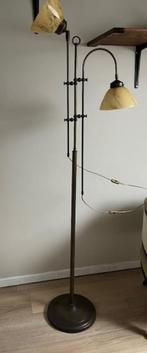 art deco vloerlamp gemarmerd geel, Antiek en Kunst, Ophalen