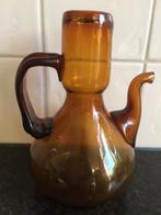 Mondgeblazen karaf bruin glas handgeblazen, Antiek en Kunst, Antiek | Glas en Kristal, Ophalen of Verzenden