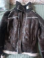 Bruine jas met bontvoering - Maat M