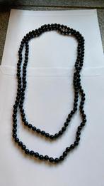 Git ( rouwketting) geknoopt 1.50 m lang, Ophalen of Verzenden, Ketting, Met edelsteen
