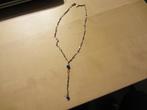 Ketting met blauwe kraaltjes, Ophalen of Verzenden, Zo goed als nieuw, Blauw, Overige materialen