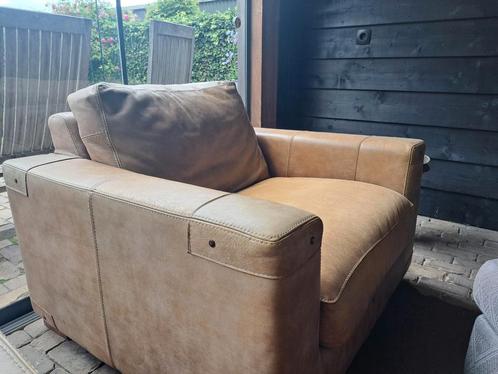 2 Stoere Lederen Fauteuils Het Anker - Model Hunter, Huis en Inrichting, Fauteuils, Zo goed als nieuw, Leer, 100 tot 125 cm, 100 tot 125 cm