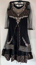 Indiase bollywood dames (feest)kleding Anaarkali /jurk/ gown, Maat 38/40 (M), Ophalen of Verzenden, Zo goed als nieuw, Zwart