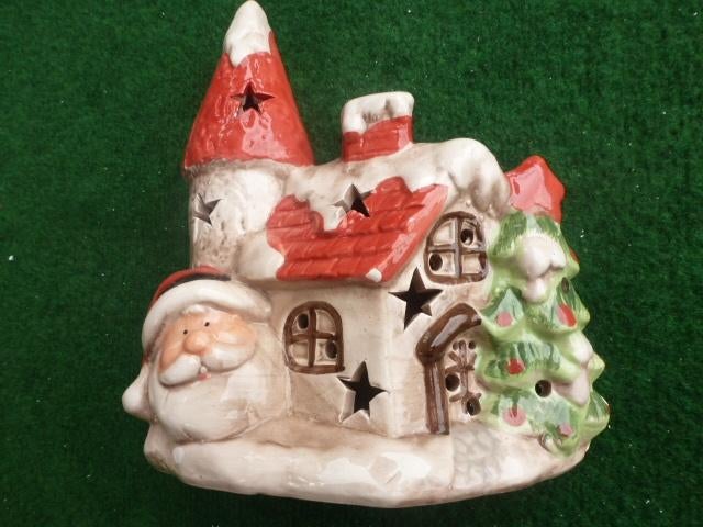 NIEUW 9 stenen kerst huisjes met verlichting 23 cm, Ophalen of Verzenden, Nieuw