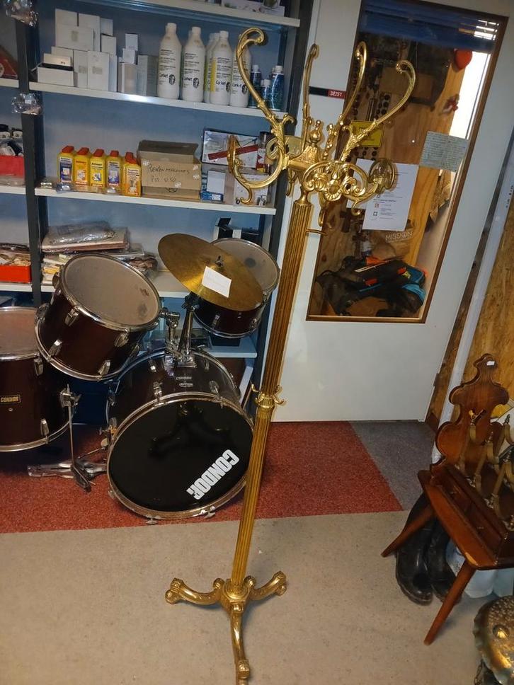 Staande kapstok messing jaren 60, Huis en Inrichting, Woonaccessoires | Kapstokken, Zo goed als nieuw, Staande kapstok, 150 tot 200 cm