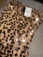 Gouden Zara Cocktailjurk XS, Beige, Cocktailjurk, Ophalen of Verzenden, Zo goed als nieuw