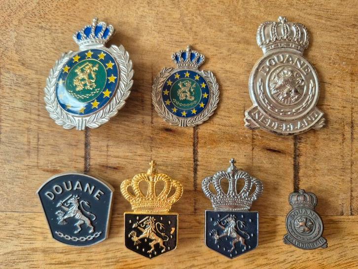 Speldjes en petemblemen Douane, Verzamelen, Militaria | Algemeen, Embleem of Badge, Nederland, Ophalen of Verzenden