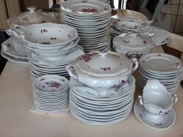 Art-Deco Rosenthaler eetservies oud-rose beschilderd1923-26, Antiek en Kunst, Antiek | Servies compleet, Ophalen