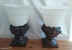 2 Volux Italian Design tafellampen, Ophalen, Zo goed als nieuw, Glas, Minder dan 50 cm