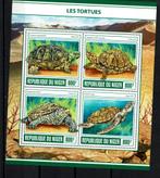 niger 2017 pf blok schildpadden reptielen turtles 2, Ophalen of Verzenden, Postfris, Dier of Natuur