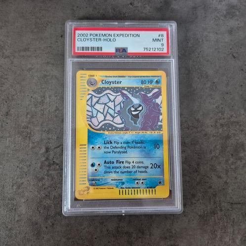 Cloyster Expedition Holo PSA 9, Hobby en Vrije tijd, Verzamelkaartspellen | Pokémon, Zo goed als nieuw, Losse kaart, Ophalen of Verzenden
