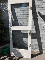 Houten buitendeur met enkelglas, Doe-het-zelf en Verbouw, Deuren en Horren, Ophalen, Gebruikt, 80 tot 100 cm, Buitendeur