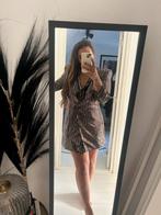 Pailletten Jurk Maat L, Kleding | Dames, Jurken, Bruin, Verzenden, Maat 42/44 (L), Zo goed als nieuw