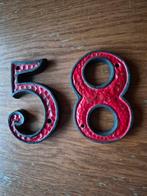 Retro huisnummer 58 85 8 5- nieuw!, Ophalen of Verzenden, Nieuw