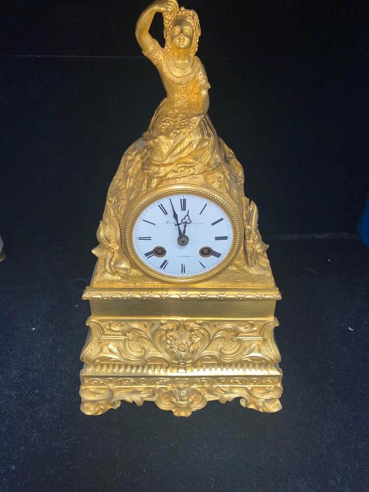 zeer mooi klein brons klokje jappy freres, Antiek en Kunst, Antiek | Klokken, Ophalen of Verzenden