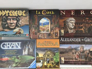 6 verschillende bordspellen beschikbaar voor biedingen