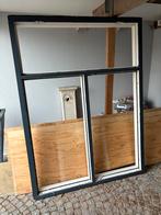 Hardhouten Kozijn met Glas, Doe-het-zelf en Verbouw, Kozijnen en Schuifpuien, Gebruikt, Raamkozijn, 150 tot 225 cm, Inclusief glas