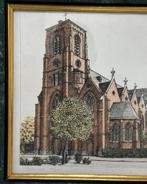 Tekening Belgie Schilde kerk Sint-Guibertus Sus Candalime, Antiek en Kunst, Ophalen of Verzenden