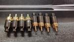 8 x Korte Rca plug verguld om zelf je kabel te maken nieuw, Overige merken, Nieuw, Ophalen of Verzenden, 120 watt of meer