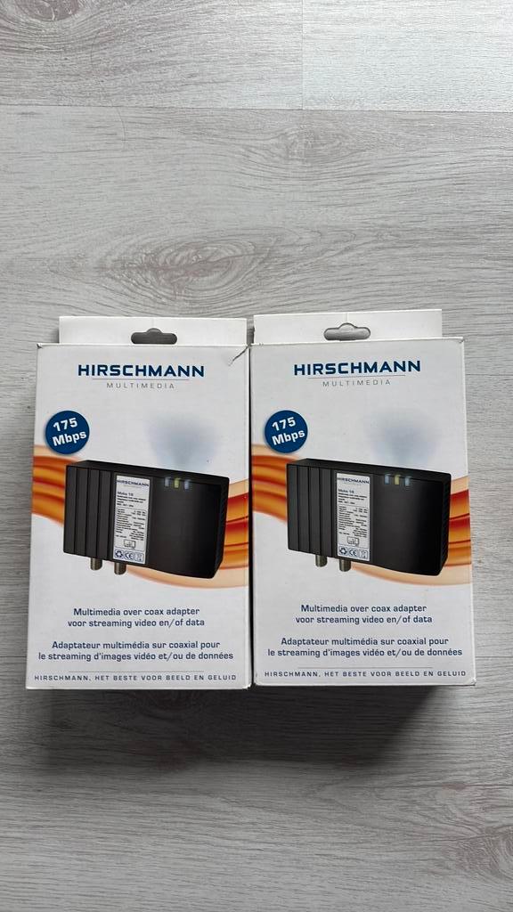 Hirschmann Multimedia over coax adapter 2x, Computers en Software, Pc- en Netwerkkabels, Nieuw, Ophalen of Verzenden