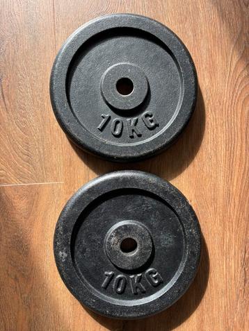 2 x 10KG Halterschijven Gietijzer 30mm beschikbaar voor biedingen