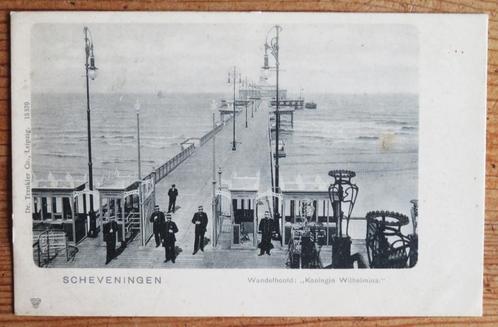 Antiek Scheveningen Wandelhoofd "Koningin Wilhelmina" / Pier, Verzamelen, Ansichtkaarten | Nederland, Zuid-Holland, Voor 1920