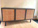 Mooie Rotan /antraciet dressoir/ tv meubel, Huis en Inrichting, Kasten | Dressoirs, Ophalen, Met plank(en), 100 tot 150 cm, Zo goed als nieuw