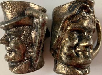 2 Vintage Engeland Toby Jugs Brass Gemerkt beschikbaar voor biedingen