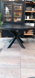 Eettafel mangohout, Huis en Inrichting, Tafels | Eettafels, Ophalen, Rond, Zo goed als nieuw, Vijf personen of meer