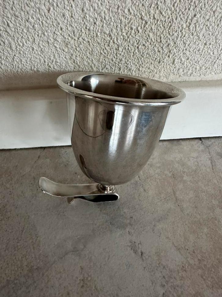 lepelvaasje klemvaasje verzilverd diam 6.5 x H7.5, Huis en Inrichting, Keuken | Keukenbenodigdheden, Zo goed als nieuw, Ophalen of Verzenden