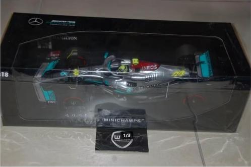 1:18 MERCEDES W13 HAMILTON SPAIN GP F1 Minichamps WRH, Hobby en Vrije tijd, Modelauto's | 1:18, Zo goed als nieuw, Auto, MiniChamps