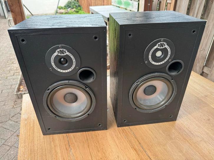 BNS Hifi Speakers - 80 Watt - Luidsprekers, Audio, Tv en Foto, Luidsprekers, Gebruikt, Front, Rear of Stereo speakers, 60 tot 120 watt