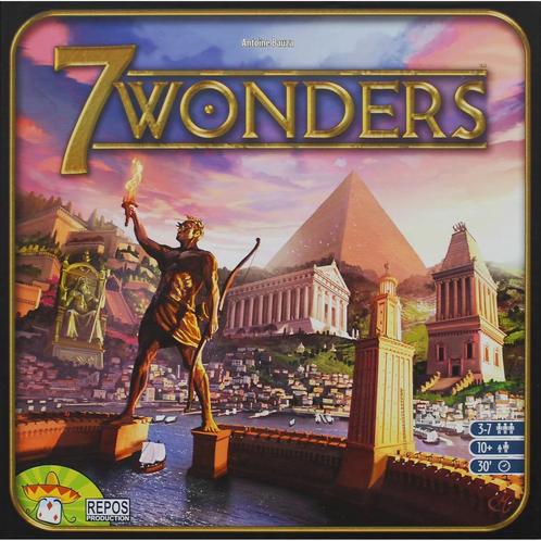 7 Wonders(EN) + Leaders(Uitbreiding), Hobby en Vrije tijd, Gezelschapsspellen | Bordspellen, Zo goed als nieuw, Drie of vier spelers