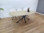 Eiken deens ovale tafel met matrixpoot 5x5, Nieuw, Eikenhout