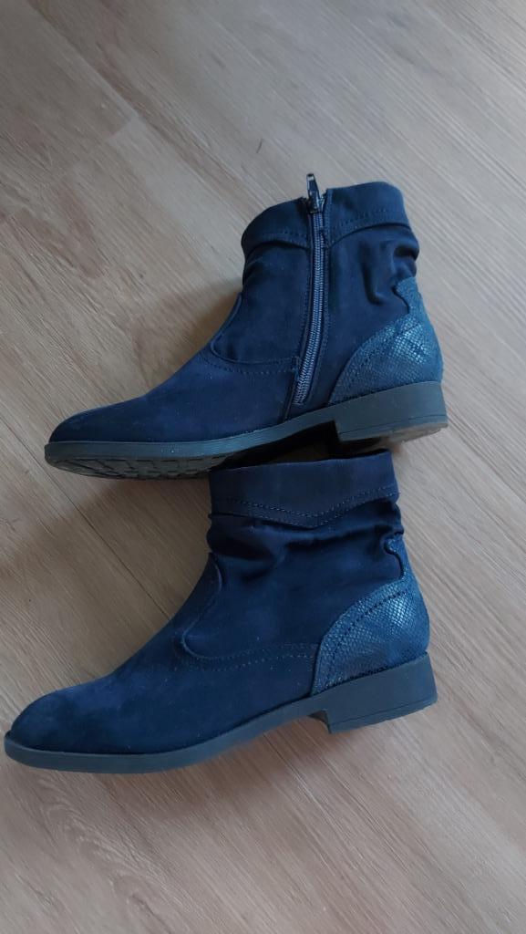 Maat 37 enkellaarzen zgan Blue Box donkerblauw, Kinderen en Baby's, Kinderkleding | Schoenen en Sokken, Zo goed als nieuw, Schoenen