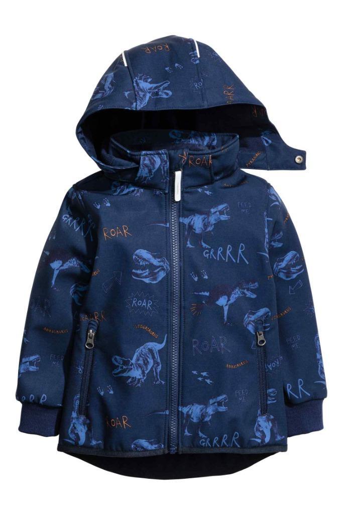 H&M softshelljack herfs jas jack Dinos zachte binnenkant 140, Kinderen en Baby's, Kinderkleding | Maat 140, Nieuw, Jongen, Jas