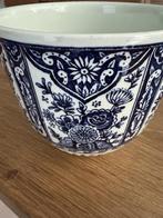 Titel: Vintage Boch Royal Sphinx Delfts blauwe bloempotten, Ophalen, Rond, Zo goed als nieuw, Aardewerk