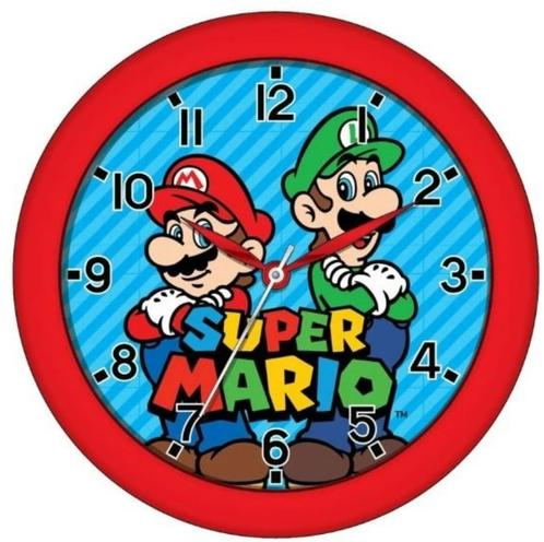 Super Mario Wandklok, Kinderen en Baby's, Kinderkamer | Inrichting en Decoratie, Nieuw, Wanddecoratie, Ophalen of Verzenden
