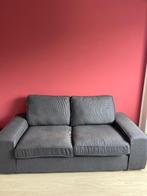 Donker grijze 2 zits bank met hocker, Huis en Inrichting, Banken | Bankstellen, Ophalen, Gebruikt, 150 tot 200 cm, Tweepersoons