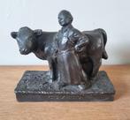 Beeldje koe en boer, Ophalen of Verzenden