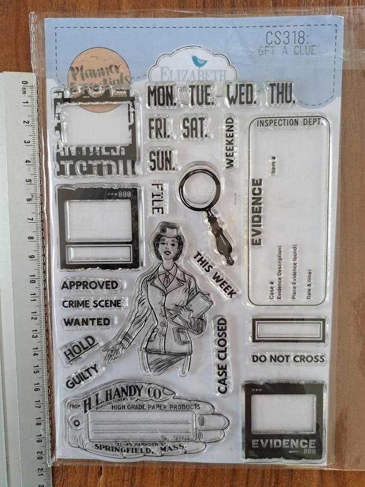 ECD CS318 GET A CLUE STEMPEL ELIZABETH CRAFT DESIGNS PLANNER, Hobby en Vrije tijd, Stempelen, Zo goed als nieuw, Clearstamp, Ophalen of Verzenden