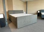 Boxspring Middelharnis 180 x 200 niet verstelbaar - showmode, Verzenden, Tweepersoons, Zo goed als nieuw, Groen