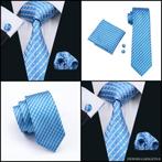 Dennis Gadgets: 100 % zijden stropdas ( 3 delig !! ) DG 0528, Nieuw, Met patroon, Blauw, Ophalen