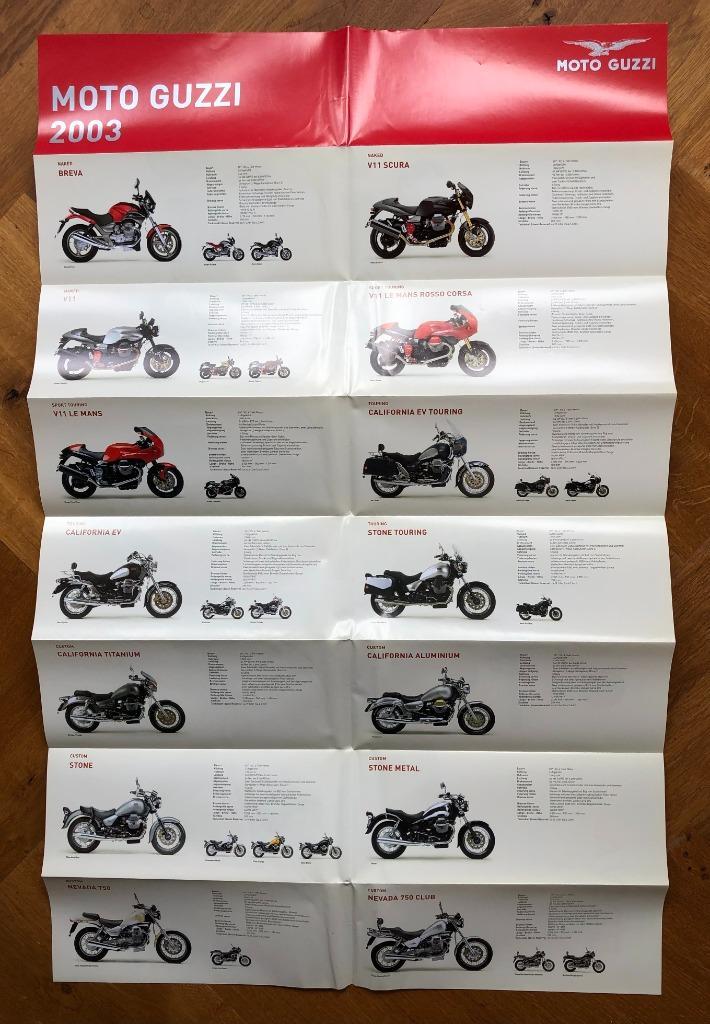 Moto Guzzi 2003 posterfolder, Boeken, Motoren, Nieuw, Merk of Model, Ophalen of Verzenden