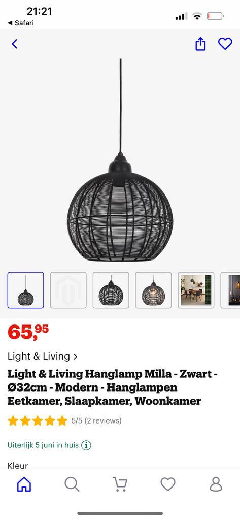 Light en living mila 3 stuks 195 euro, Huis en Inrichting, Lampen | Hanglampen, Zo goed als nieuw, Minder dan 50 cm, Ophalen of Verzenden