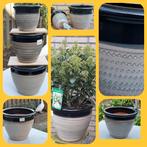 💥 💥   6  bloempotten                           samen voor, Ophalen, Tuin, Rond, Zo goed als nieuw