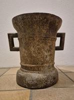 Antieke Grote Vijzel/ Mortier Gietijzer 18e eeuw 29 kilo, Antiek en Kunst, Ophalen